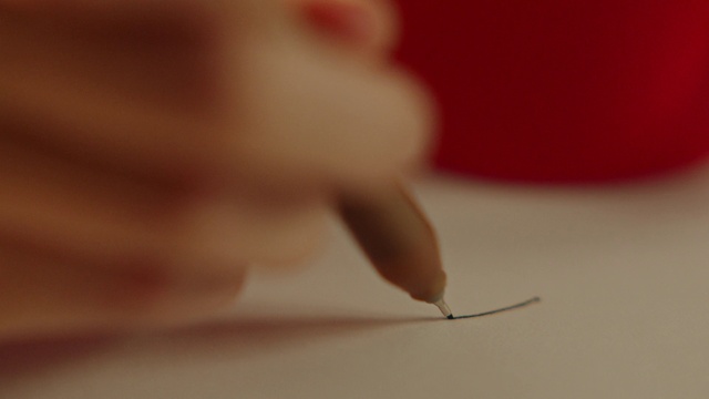 Video Reference: Hand, Neck, Gesture, Thumb, Eyelash, Nail, Wood, Writing implement, Petal, Macro photography