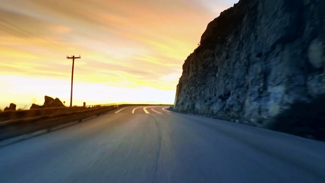 Video Reference: Cloud, Sky, Atmosphere, Road surface, Asphalt, Afterglow, Natural landscape, Dusk, Highland, Atmospheric phenomenon