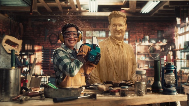 Video Reference: Smile, Wood, Art, City, Sculpture, Barware, Metal, Machine, Room, Statue