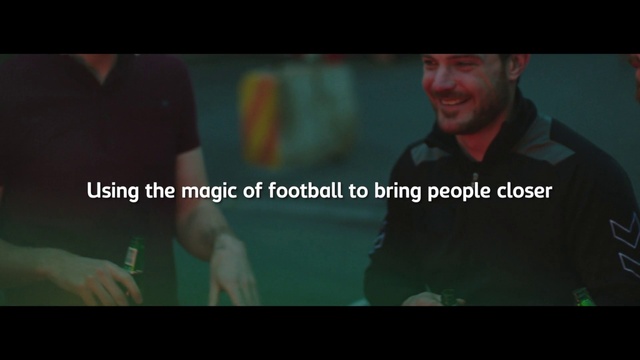 Video Reference: Smile, Jaw, Sleeve, Gesture, Font, Flash photography, Display device, Beard, Event, Fun