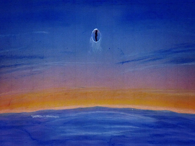 Video Reference: Sky, Atmosphere, Blue, Liquid, Azure, Water, Parachute, Air travel, Horizon, Paint