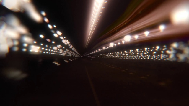 Video Reference: Automotive lighting, Sky, Electricity, Tints and shades, Headlamp, Midnight, Tunnel, City, Automotive design, Symmetry
