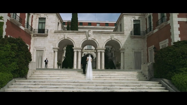 Video Reference: Plant, Window, Stairs, Building, Dress, Door, Tree, Facade, Formal wear, Symmetry