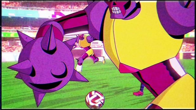 Video Reference: Facial expression, Cartoon, Purple, Organism, Gesture, Happy, Art, Violet, Font, Grass