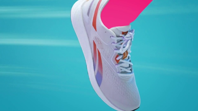 Video Reference: Leg, Azure, Human body, Sportswear, Walking shoe, Font, Electric blue, Human leg, Athletic shoe, Foot