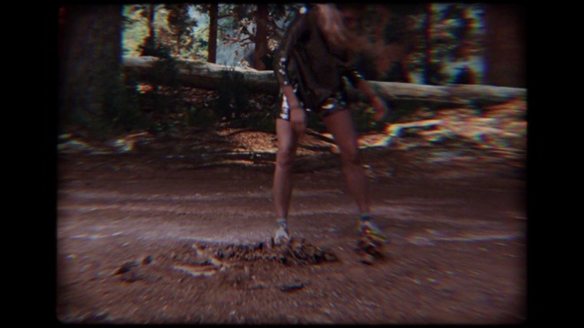 Video Reference: Flash photography, People in nature, Wood, Thigh, Tree, Tints and shades, Art, Trunk, Human leg, Electric blue