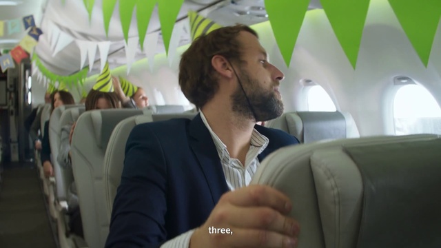 Video Reference: Beard, Automotive design, Vehicle, Gesture, Air travel, Suit, Blazer, Passenger, White-collar worker, Event