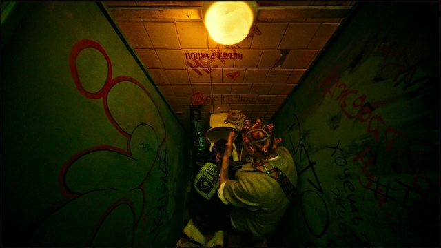 Video Reference: Art, Tints and shades, Space, Ceiling, Fun, Darkness, Door, Visual arts, Font, Room