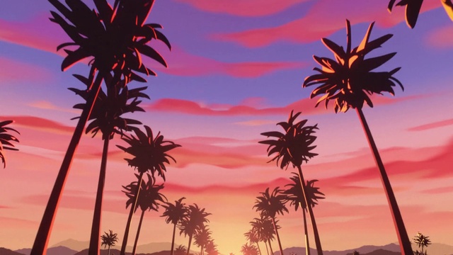 Video Reference: Sky, Cloud, Plant, Afterglow, Light, Dusk, Orange, Natural landscape, Arecales, Red sky at morning