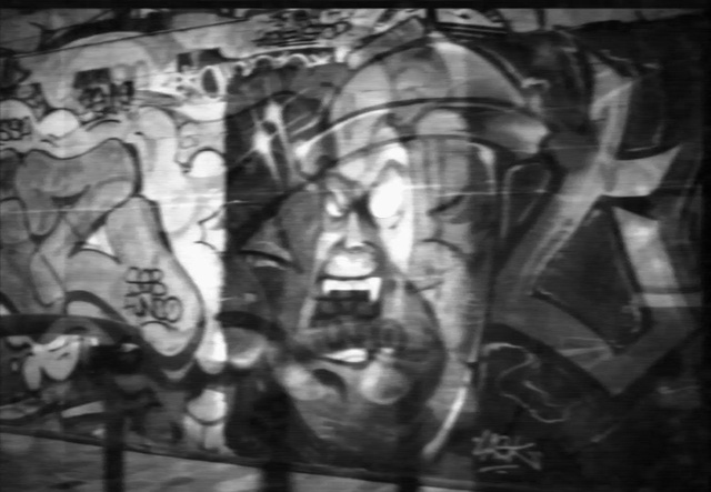 Video Reference: Black-and-white, Wood, Font, Tints and shades, Art, Graffiti, Monochrome photography, Monochrome, Painting, Darkness