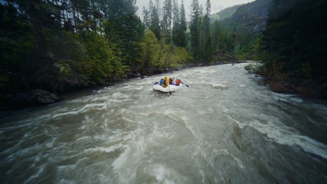 Video Reference: whitewater, rafting, river, rapids, outdoors, adventure, nature, forest, mountains, inflatable raft, paddles, travel, summer, sports, wilderness, action