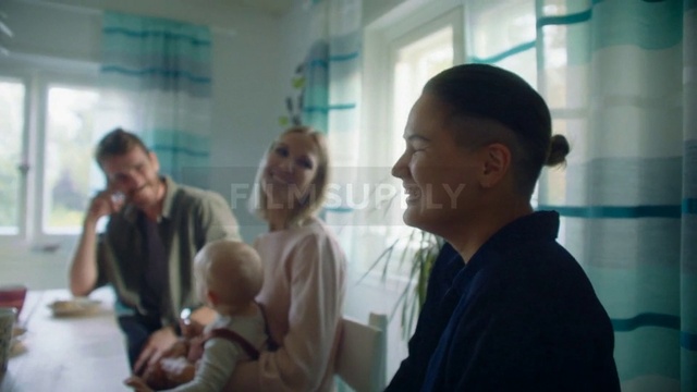 Video Reference: Shirt, T-shirt, Happy, Event, Conversation, Toddler, Fun, Baby, Room, White-collar worker