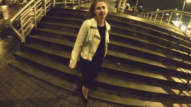 Video Reference: Clothing, Flash photography, Stairs, Wood, Street fashion, Happy, Tints and shades, Formal wear, Snapshot, Event