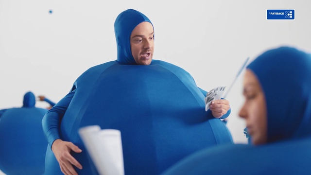 Video Reference: Blue, Azure, Sleeve, Gesture, Headgear, Electric blue, Cap, Event, Happy, Fun