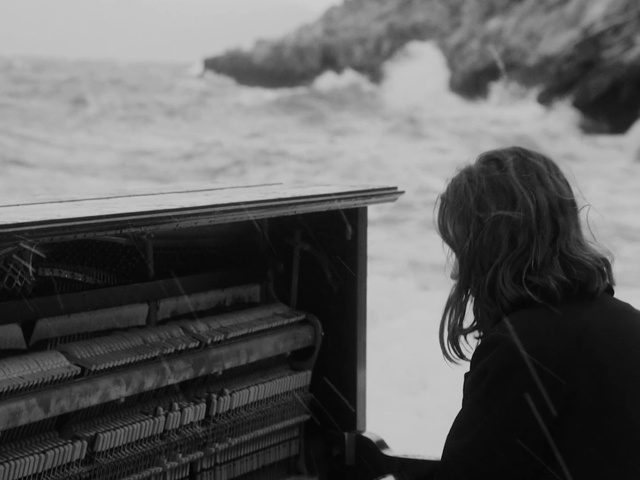 Video Reference: Water, Hairstyle, Cloud, Sky, Black, Flash photography, Black-and-white, Grey, Style, Wood