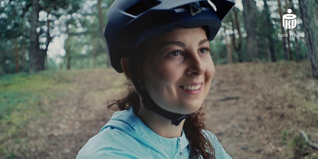 Video Reference: Clothing, Bicycle helmet, Bicycles--Equipment and supplies, Smile, Helmet, Sports equipment, Bicycle clothing, Vehicle, Sports gear, Tree