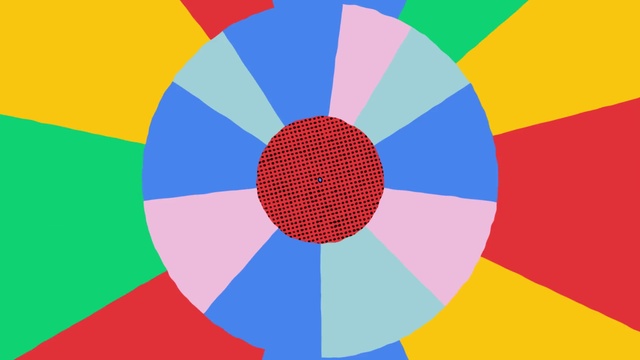 Video Reference: Colorfulness, Azure, Petal, Creative arts, Art, Font, Material property, Symmetry, Magenta, Pattern