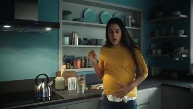 Video Reference: Tableware, Shelf, Blue, Countertop, Sleeve, Kitchen, Drinkware, Kitchen appliance, Shelving, Serveware