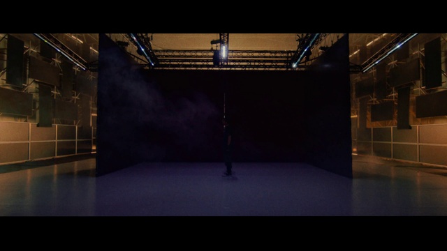 Video Reference: Building, Floor, Flooring, Art, Door, Symmetry, Glass, Space, Darkness, Ceiling