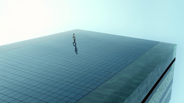 Video Reference: Sky, Building, Azure, Composite material, Rectangle, Tints and shades, Slope, Facade, Street light, Symmetry