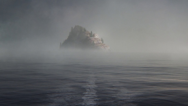 Video Reference: Water, Atmosphere, Sky, Cloud, Fog, Grey, Natural landscape, Horizon, Landscape, Haze