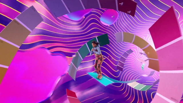 Video Reference: Purple, Violet, Pink, Art, Magenta, Font, Electric blue, Pattern, Symmetry, Design