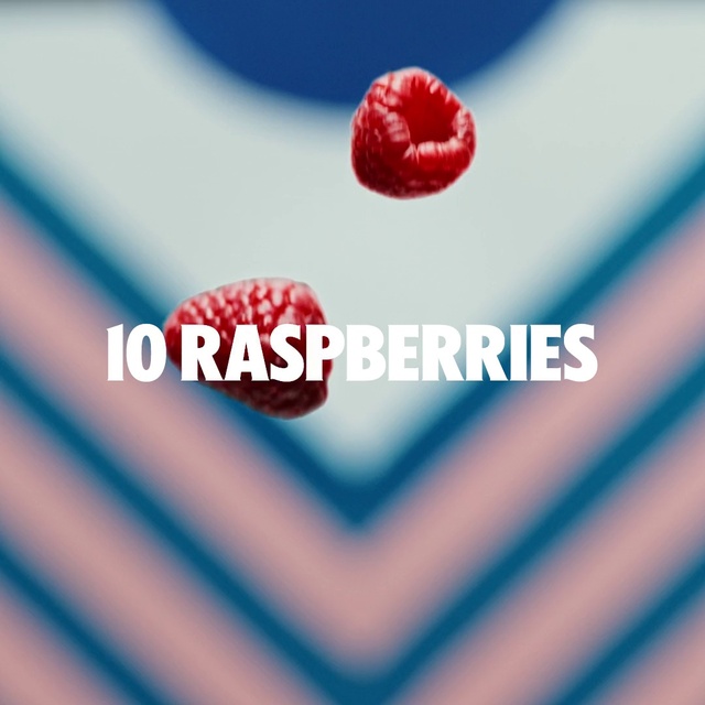 Video Reference: Blue, Fruit, Gesture, Font, Red, Strawberry, Strawberries, Recreation, Electric blue, Natural foods