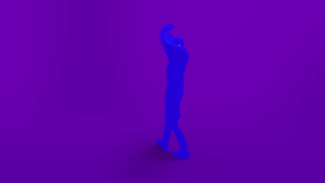Video Reference: Purple, Gesture, Violet, Font, Magenta, Electric blue, Human leg, Event, Carmine, Neon
