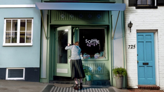 Video Reference: Window, Blue, Door, Building, Green, Plant, Facade, Flowerpot, Houseplant, Home door