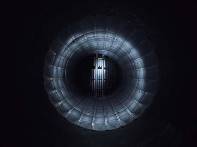 Video Reference: Eye, Flash photography, Circle, Symmetry, Pattern, Electric blue, Space, Darkness, Monochrome photography, Ceiling