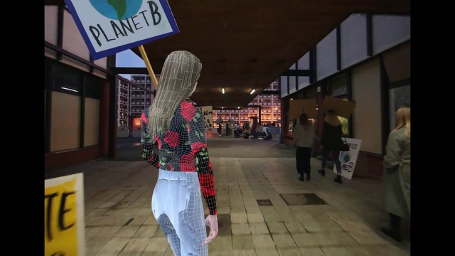 Video Reference: Street fashion, City, Tree, Pedestrian, Travel, Road, Luggage and bags, Event, Sidewalk, Bag