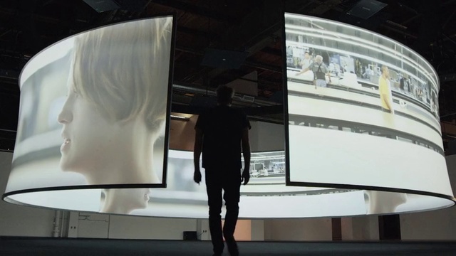 Video Reference: Automotive design, Art, Display device, Technology, Glass, Sculpture, Event, Advertising, Fashion design, Display case
