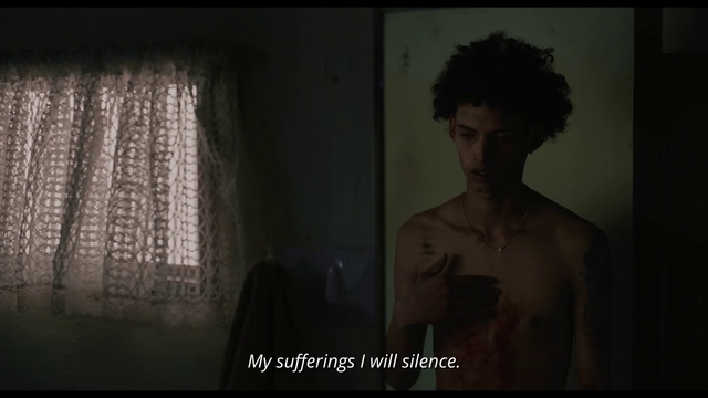 Video Reference: Flash photography, Human body, Jaw, Standing, Curtain, Tints and shades, Chest, Barechested, Trunk, Beard