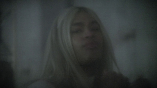 Video Reference: Eyelash, Flash photography, Jaw, Iris, Long hair, Layered hair, Monochrome photography, Happy, Darkness, Monochrome