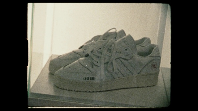 Video Reference: Outdoor shoe, Walking shoe, Grey, Sportswear, Artifact, Rectangle, Font, Athletic shoe, Art, Carmine