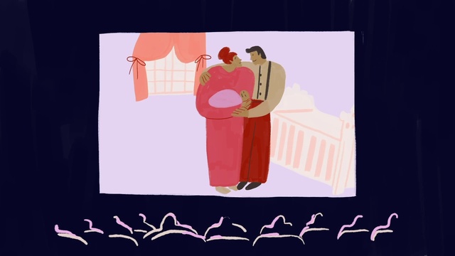 Video Reference: Human body, Rectangle, Textile, Sleeve, Art, Gesture, Font, Pink, Red, Magenta