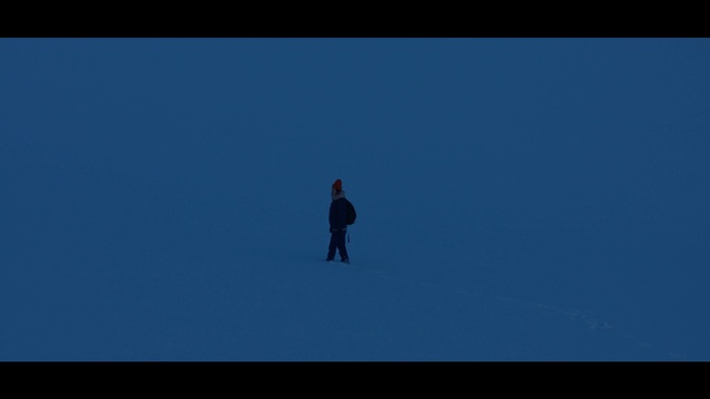 Video Reference: Sky, Cloud, Slope, Gesture, Tree, People in nature, Font, Landscape, Horizon, Electric blue