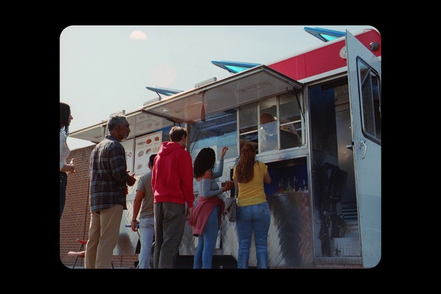 Video Reference: Window, Rectangle, Travel, Tints and shades, Font, Facade, T-shirt, Magenta, Advertising, Vehicle door