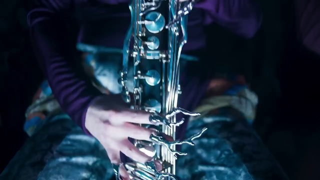 Video Reference: Musical instrument, Purple, Musician, Music, Electric blue, Plant, Glass, Art, Music artist, Jewellery