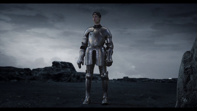Video Reference: Cloud, Flash photography, Armour, Darkness, Sky, Fictional character, Cg artwork, Landscape, Action figure, Sculpture