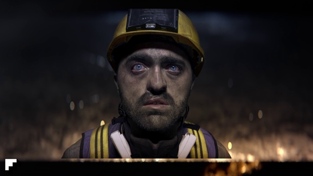 Video Reference: Helmet, Beard, Flash photography, Headgear, Facial hair, Hard hat, Player, Engineer, Cap, Personal protective equipment