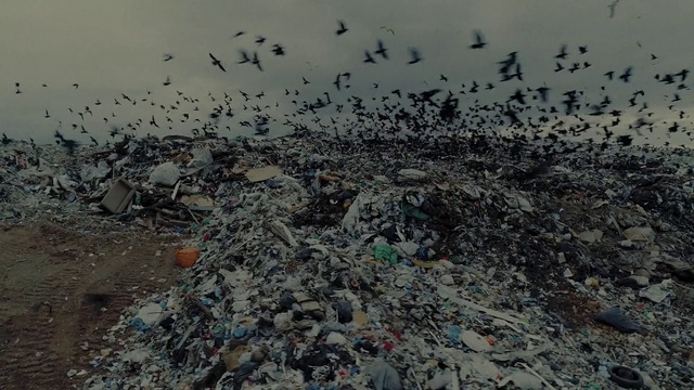 Video Reference: Sky, Bird, Vertebrate, Animal migration, Flock, Bird migration, Rock, Wildlife, Event, Pollution