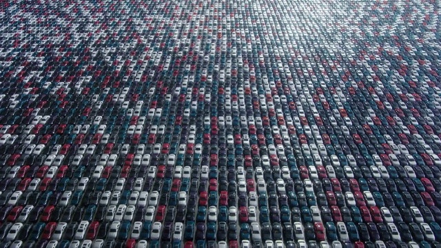 Video Reference: Line, Red, Flag of the united states, Pattern, Fan, Font, Event, Groundcover, City, Crowd