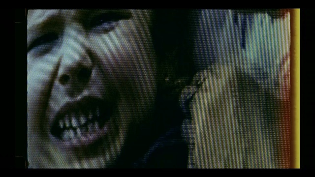 Video Reference: Nose, Mouth, Jaw, Flash photography, Eyelash, Font, Fun, Display device, Happy, Darkness