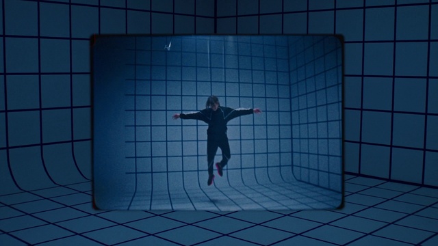 Video Reference: Art, Mesh, Line, Floor, Flooring, Net, Symmetry, Recreation, Electric blue, Pattern