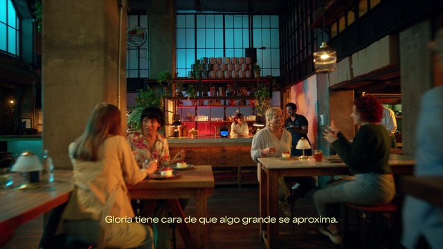 Video Reference: Furniture, Table, Building, Leisure, Event, Window, Fun, Conversation, Room, Night