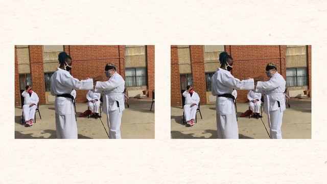 Video Reference: Sports uniform, Trousers, Martial arts uniform, Sleeve, Japanese martial arts, Gesture, Martial arts, Contact sport, Sports, Uniform