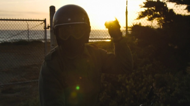 Video Reference: Helmet, Sky, Plant, Sunset, Soldier, Sunrise, Astronomical object, Military person, Army, Dusk
