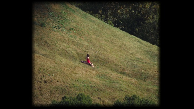 Video Reference: Sky, People in nature, Plant, Tree, Slope, Window, Wood, Land lot, Rectangle, Natural landscape