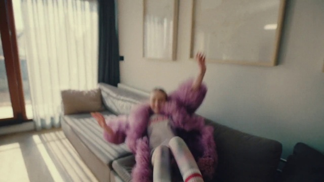 Video Reference: Couch, Furniture, Comfort, Window, Knee, Thigh, Floor, Wood, Living room, Flooring